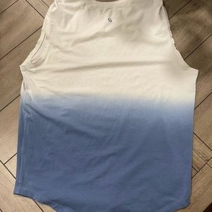 Lululemon muscle tank blue tie dye tank  size 8